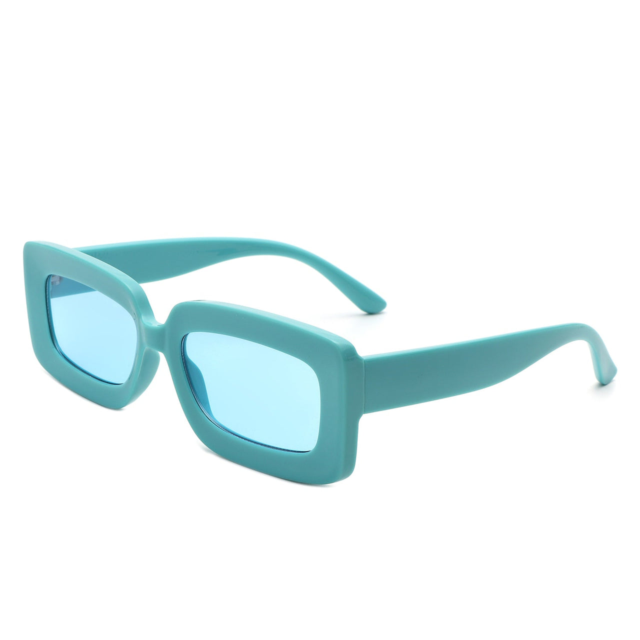 Cramilo - Celestra - Rectangle Square Flat Lens Tinted Sunglasses - 6 COLORS -