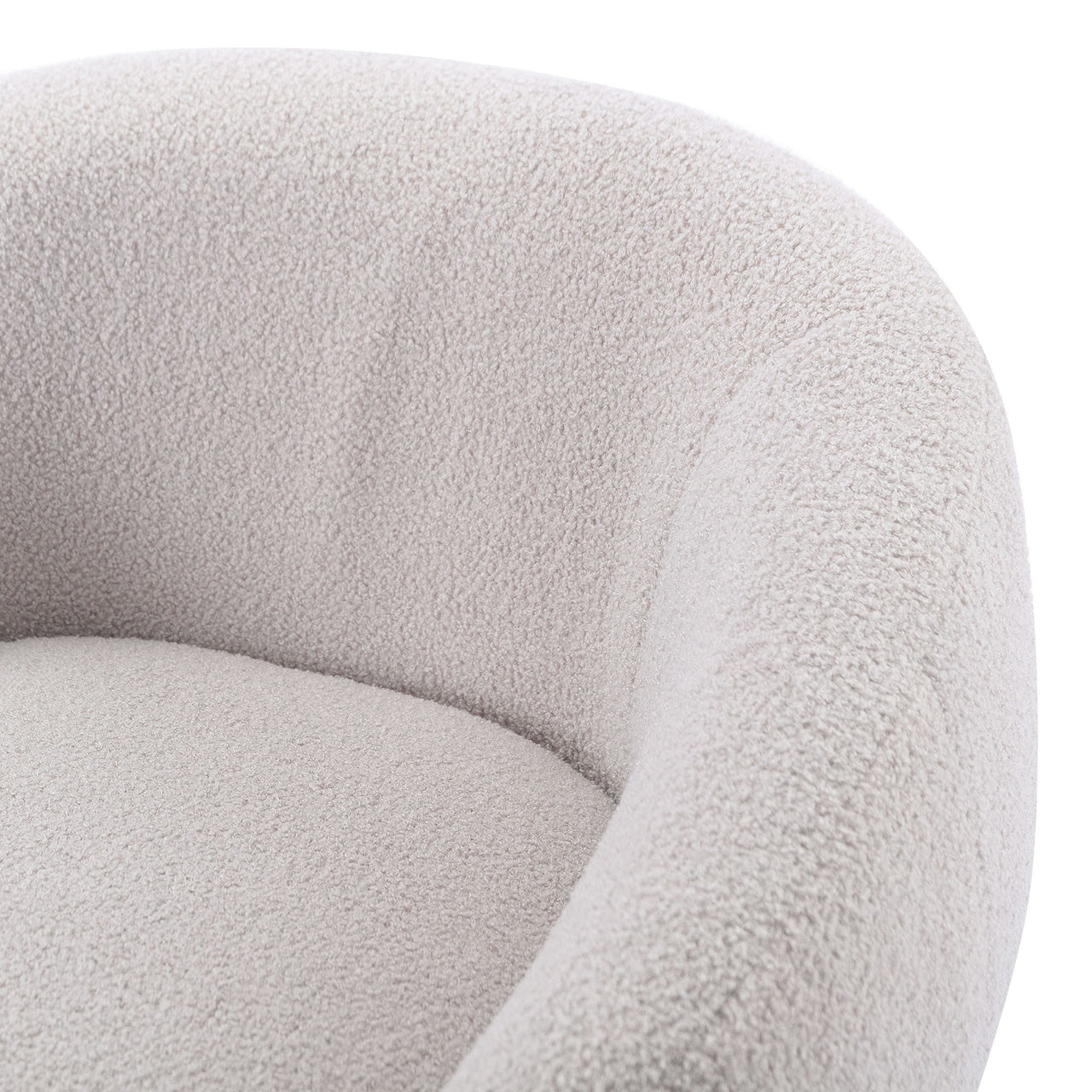 Modern Comfy Leisure Accent Chair, Teddy Short Plush Particle Velvet Armchair With Ottoman for Living Room