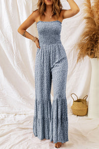 Thumbnail for Smocked Printed Wide Strap Jumpsuit - T - 2 COLORS -