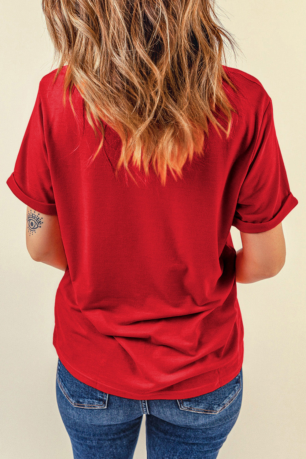 USA Round Neck Short Sleeve T-Shirt - T - 1 COLOR -