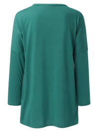 Thumbnail for Full Size Round Neck Drapey Long Sleeve T-Shirt - SIZES S THRU 3XL - T - 6 COLORS -