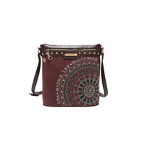 Thumbnail for Nicole Lee USA Metallic Stitching Embroidery Inlaid Rhinestone Crossbody Bag - T - 4 COLORS -