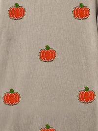 Thumbnail for Pumpkin Round Neck Long Sleeve Sweatshirt - T - 2 COLORS -