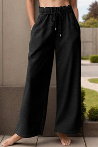 Thumbnail for Drawstring Wide Leg Active Pants - T - 1 COLOR -