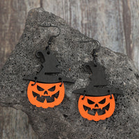 Thumbnail for Wooden Pumpkin Shape Earrings - T - 1 COLOR -