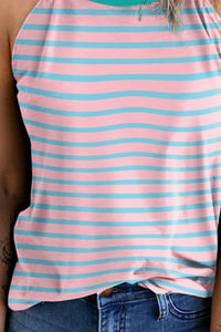 Thumbnail for Striped Round Neck Tank - T - 1 COLOR -