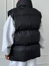 Thumbnail for Zip Up Turtleneck Vest Coat/Jacket - T - 3 COLORS -