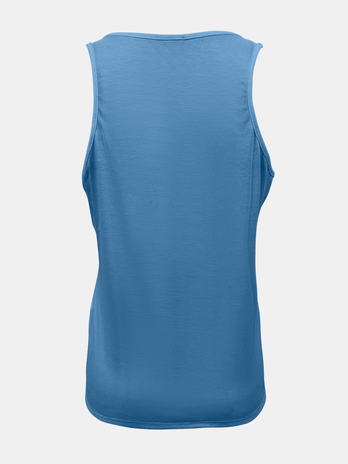 Full Size Quarter Snap Scoop Neck Tank - SIZES S THRU 3XL - T - 8 COLORS -