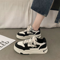 Thumbnail for Lace Up Round Toe Platform Sneakers - T - 1 COLOR -