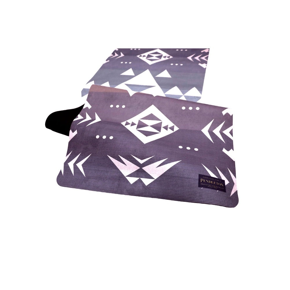 Foldable Suede Yoga Mat Pendleton Agate Beach Travel Mat -