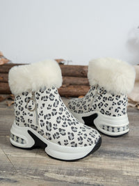 Thumbnail for Side Zipper Leopard Platform Boots - T - 2 COLORS -