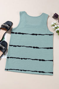 Thumbnail for Striped Square Neck Tank - T - 1 COLOR -