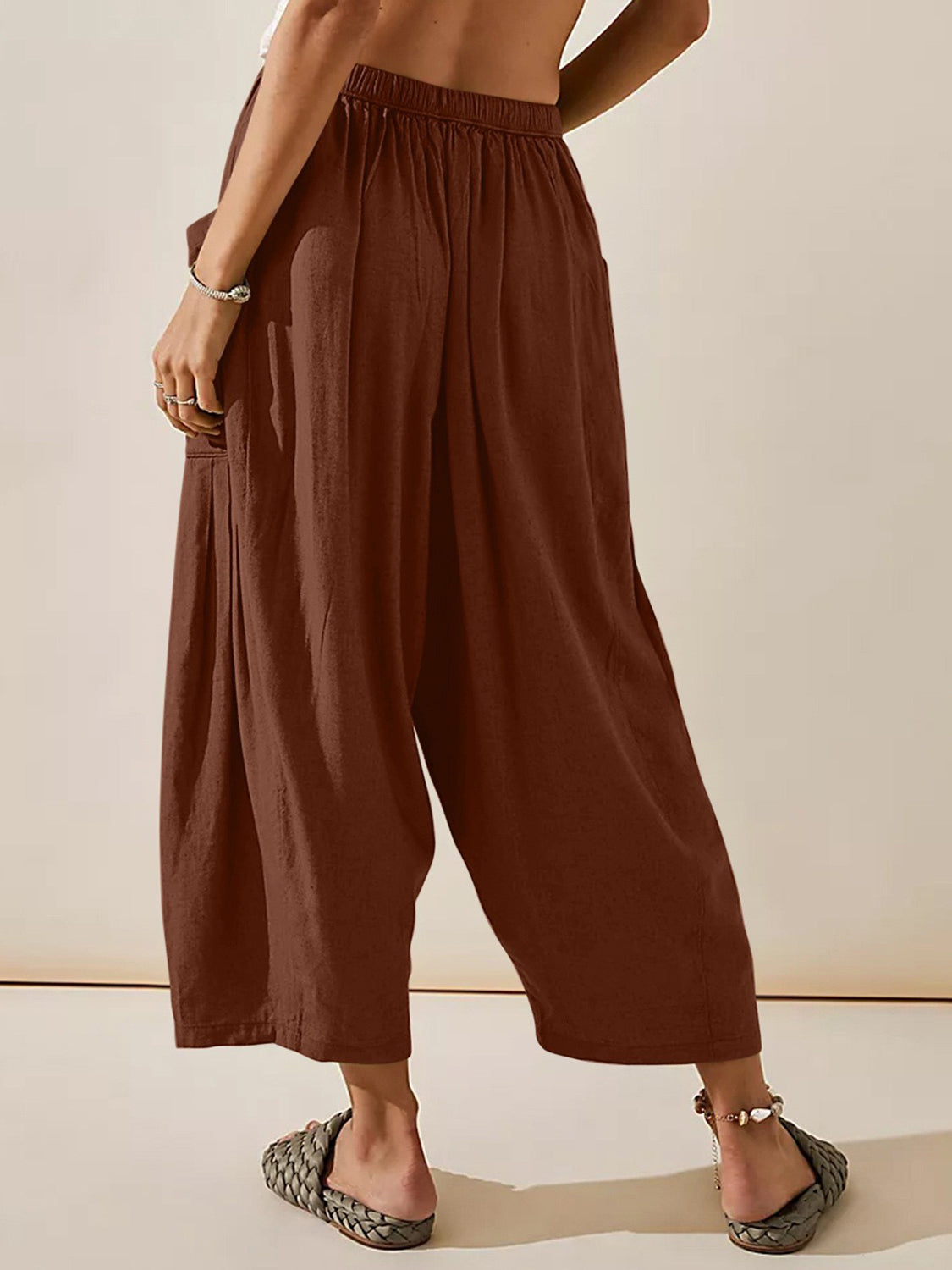 Full Size Wide Leg Pants with Pockets - T - 9 COLORS -