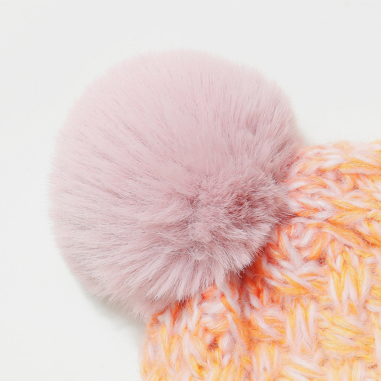 Gradient Knit Hat with Pompom - T - 6 COLORS -