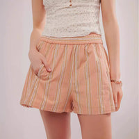 Thumbnail for Women's Fashion Striped Casual Shorts - K - 4 COLORS -