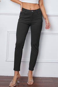 Thumbnail for Basic Bae Full Size High Waist Skinny Pants - T - 2 COLORS -