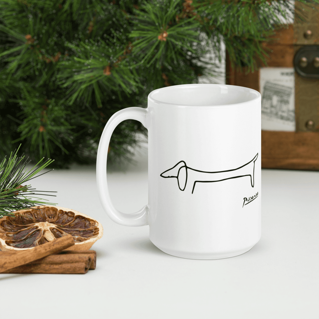 Pablo Picasso Dachshund Dog (Lump) Artwork Mug - 2 SIZES - 1 COLOR -