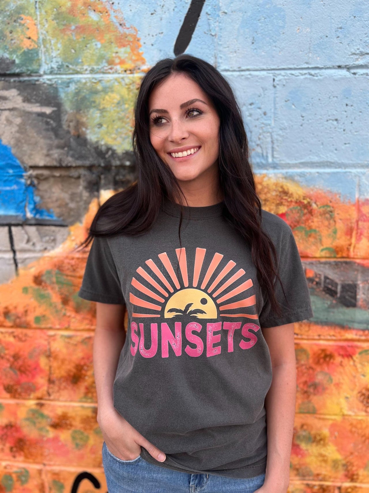 ASK - Forever Chasing Sunsets Tee - Front & Back - 1 COLOR -