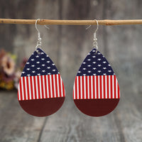 Thumbnail for Stars and Stripes PU Leather Teardrop Earrings - T -