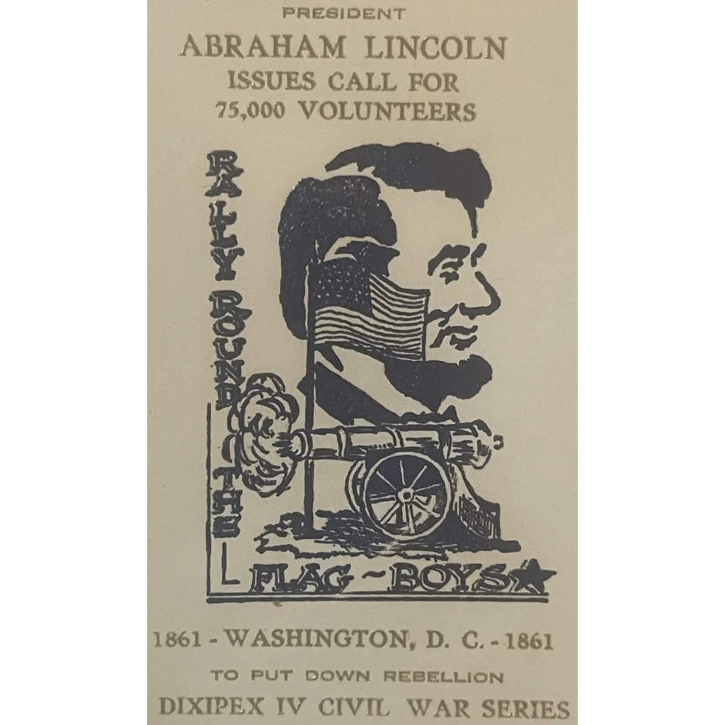 Vintage 1961 📣 Civil War Centennial Series Lincoln Embossed Stamped Envelope