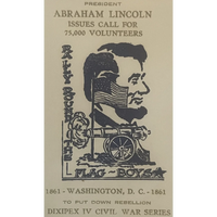 Thumbnail for Vintage 1961 📣 Civil War Centennial Series Lincoln Embossed Stamped Envelope