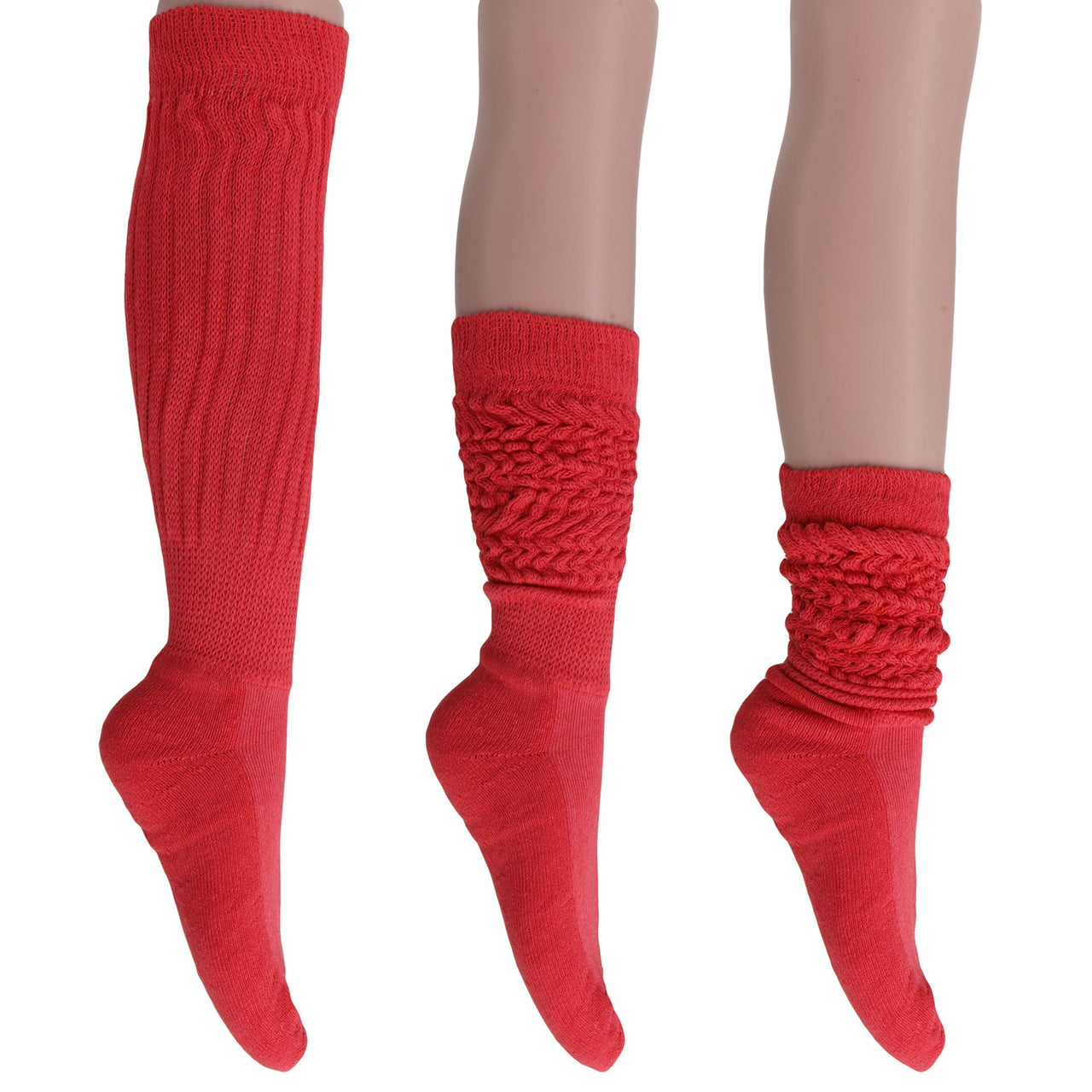 6 Pairs Extra Long Heavy Slouch Socks Shoe Size 5 to 10 - 29 COLORS -