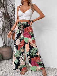 Thumbnail for Printed Wide Leg Pants - Beach or Everyday - T - 1 COLOR -