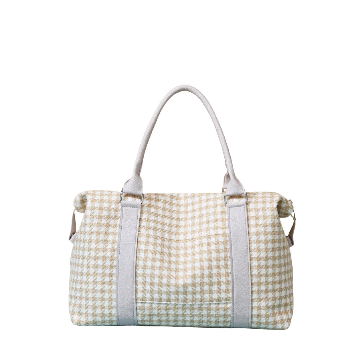 Houndstooth Canvas Travel Bag - T - 4 COLORS -