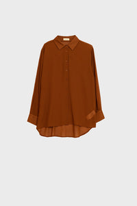 Thumbnail for Q2 - Chiffon Shirt in Camel Color - 1 COLOR -