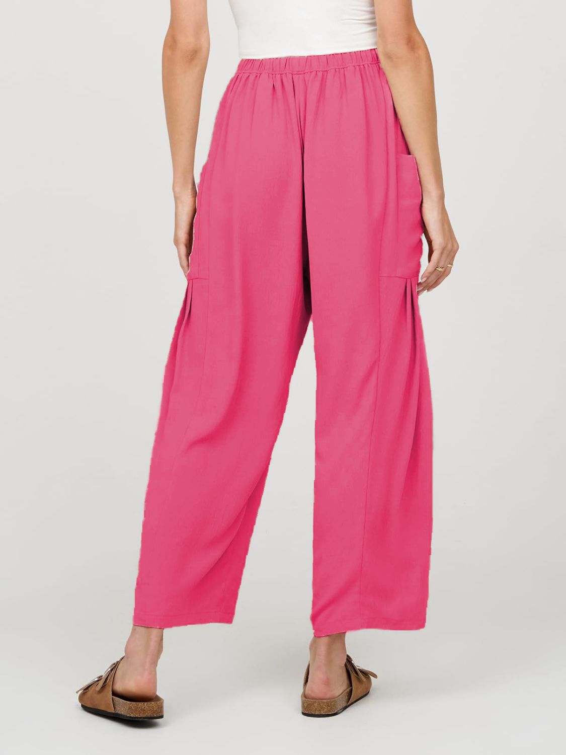 Full Size Wide Leg Pants with Pockets - T - 9 COLORS -