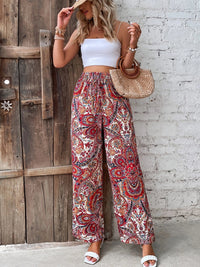 Thumbnail for Printed Wide Leg Pants - Beach or Everyday - T - 5 COLORS -