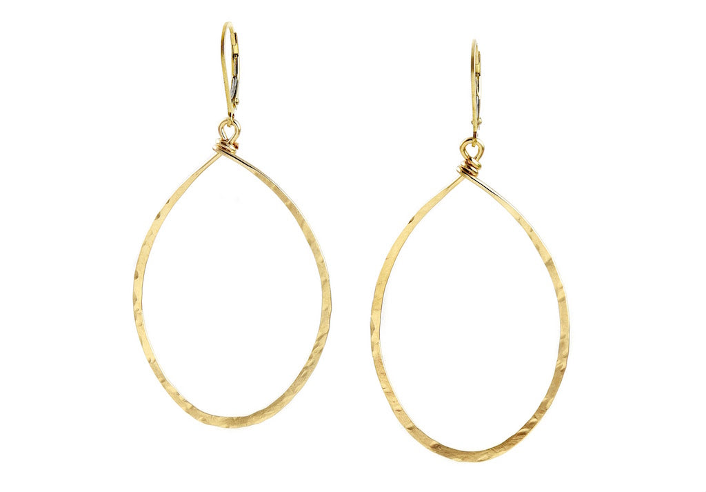 Agapantha - Hanna Hammered Hoops - 3 FINISHES -