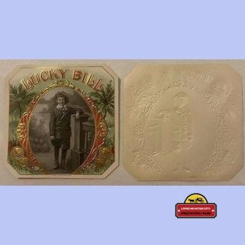 Rare Bundle Antique Vintage Lucky Bill Embossed Cigar Labels 1900s - 1920s