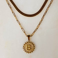 Thumbnail for Ellison & Young - Double Chain Initial Necklace -