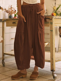 Thumbnail for Full Size Wide Leg Pants with Pockets - T - 9 COLORS -