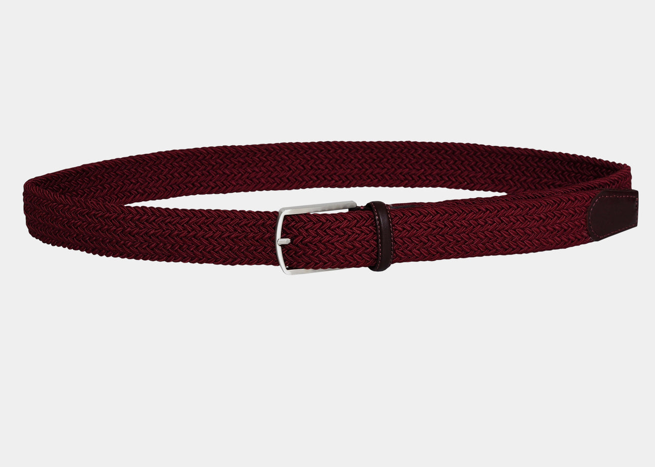 Jkel - Erasmus Burgundy Men Stretch Belt -