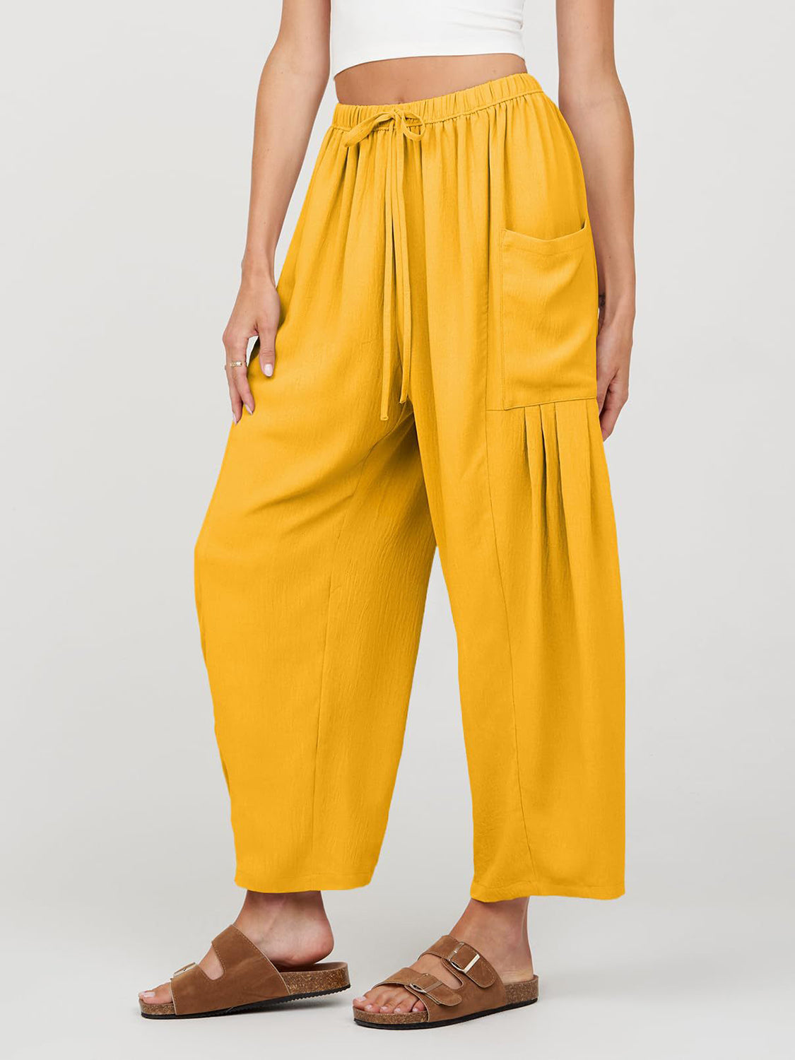 Full Size Wide Leg Pants with Pockets - T - 9 COLORS -