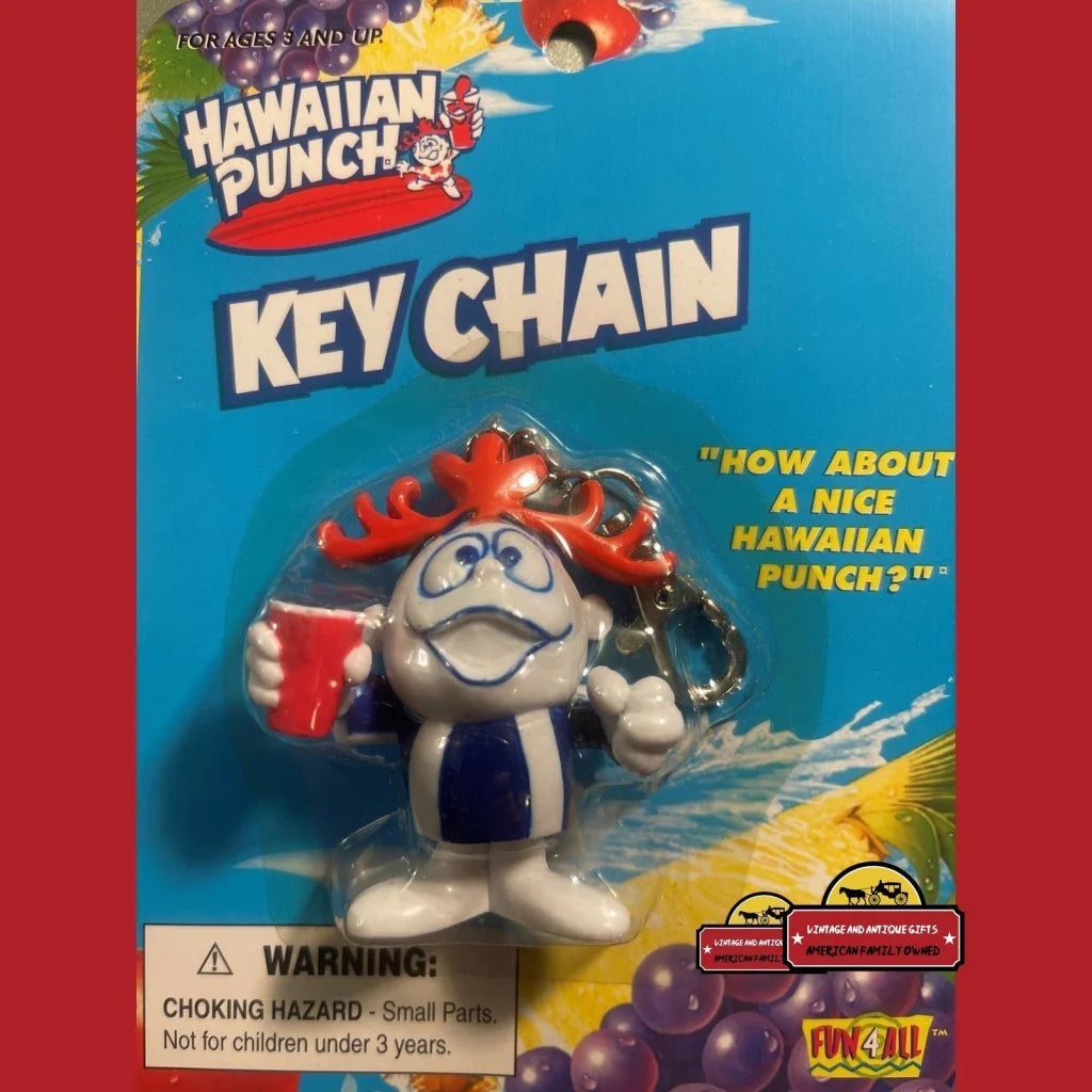 Vintage Hawaiian Punch Keychain Key Chain 1990s, Amazing Quality, Detail, and Unopened