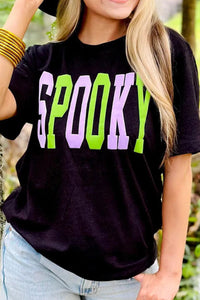 Thumbnail for SPOOKY Round Neck Short Sleeve T-Shirt - T - 1 COLOR -