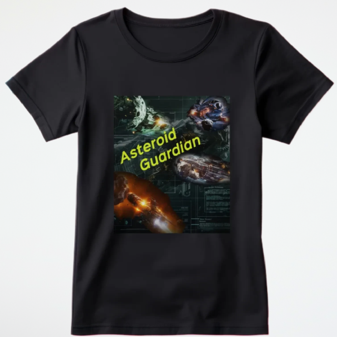 Asteroid Guardian T-Shirt, Daily Spaceship T-Shirt, Alien Tee - 2 COLORS -