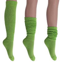 Thumbnail for 6 Pairs Extra Long Heavy Slouch Socks Shoe Size 5 to 10 - 29 COLORS -