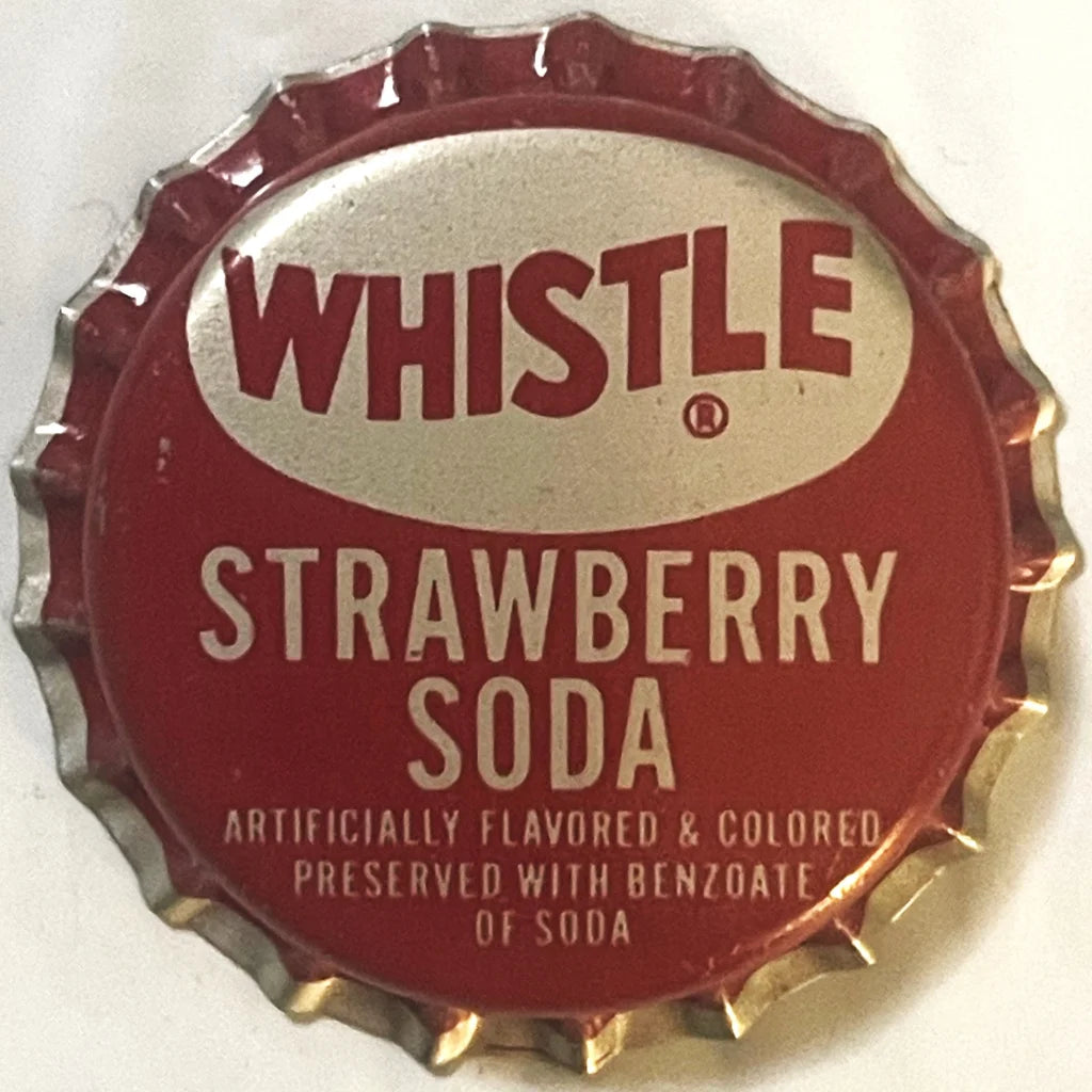 Vintage 1970s Whistle 🍓 Strawberry Soda Bottle Cap, Tampa, FL, Unique Americana!