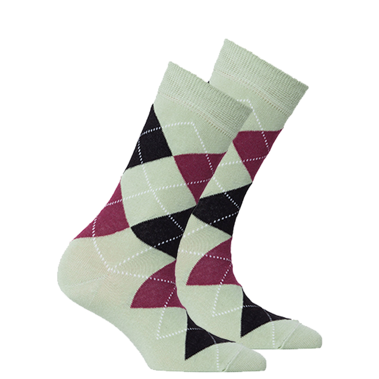 Women's Pistachio Argyle Socks - 1 COLOR -