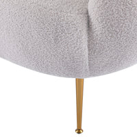 Thumbnail for Modern Comfy Leisure Accent Chair, Teddy Short Plush Particle Velvet Armchair With Ottoman for Living Room