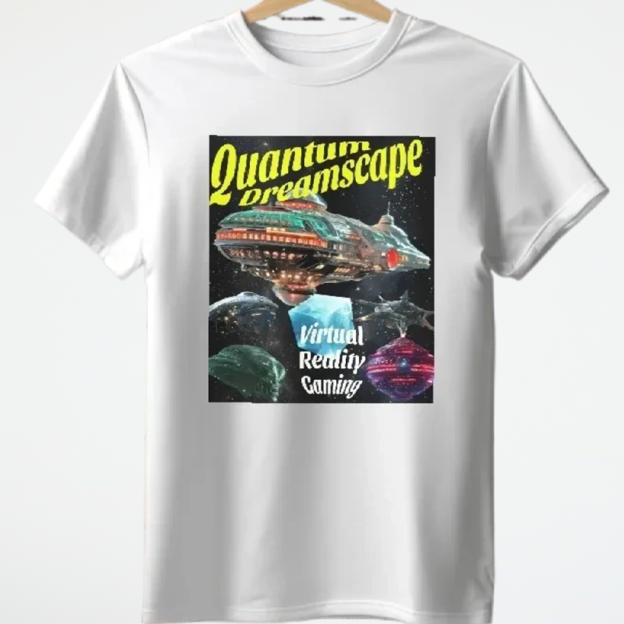 Quantum Dreamscape Spaceship T-Shirt, Alien T-Shirt - 2 COLORS -