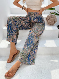 Thumbnail for Printed Wide Leg Pants - Beach or Everyday - T - 5 COLORS -