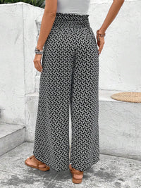 Thumbnail for Tied Printed Wide Leg Pants - T - 5 COLORS -