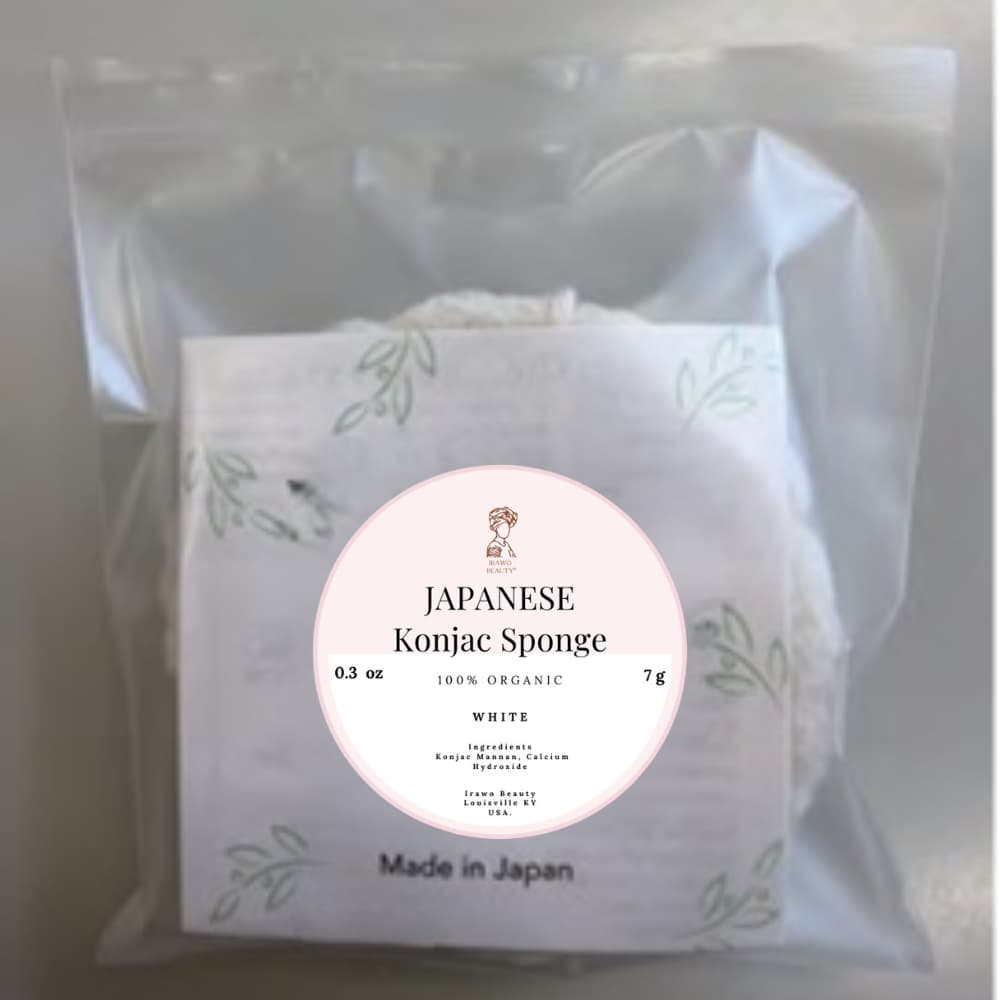 Irawo - White Konjac Face Sponge -