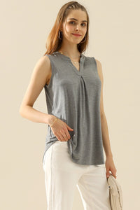 Thumbnail for Ninexis Full Size Notched Sleeveless Top - T - 10 COLORS -