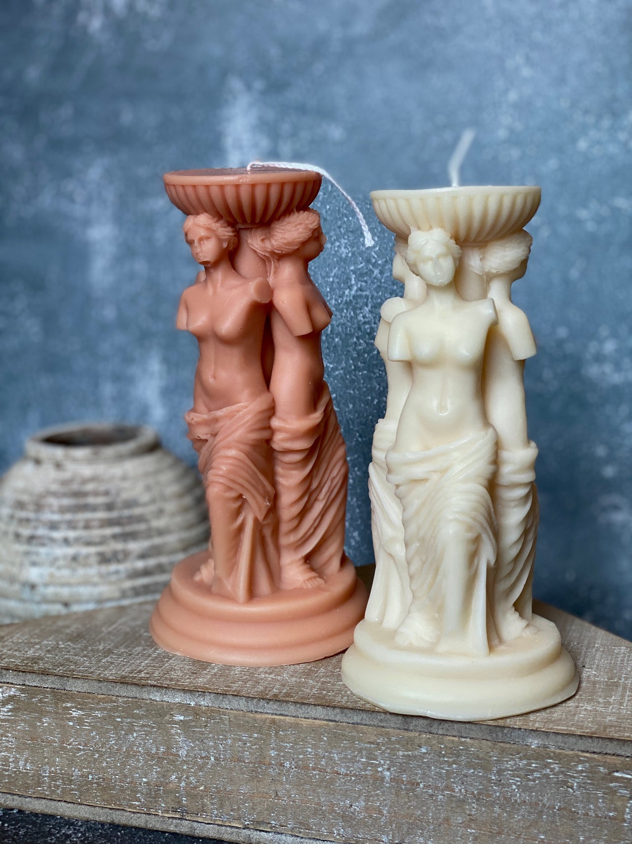 Goddess Trio Sculpture Candle - 3 STYLES - 3 COLORS -